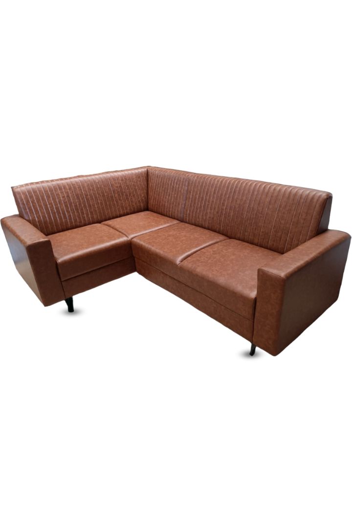 MGR Elevate Rexine L Shape Sofa In Wo)od Dton Colour