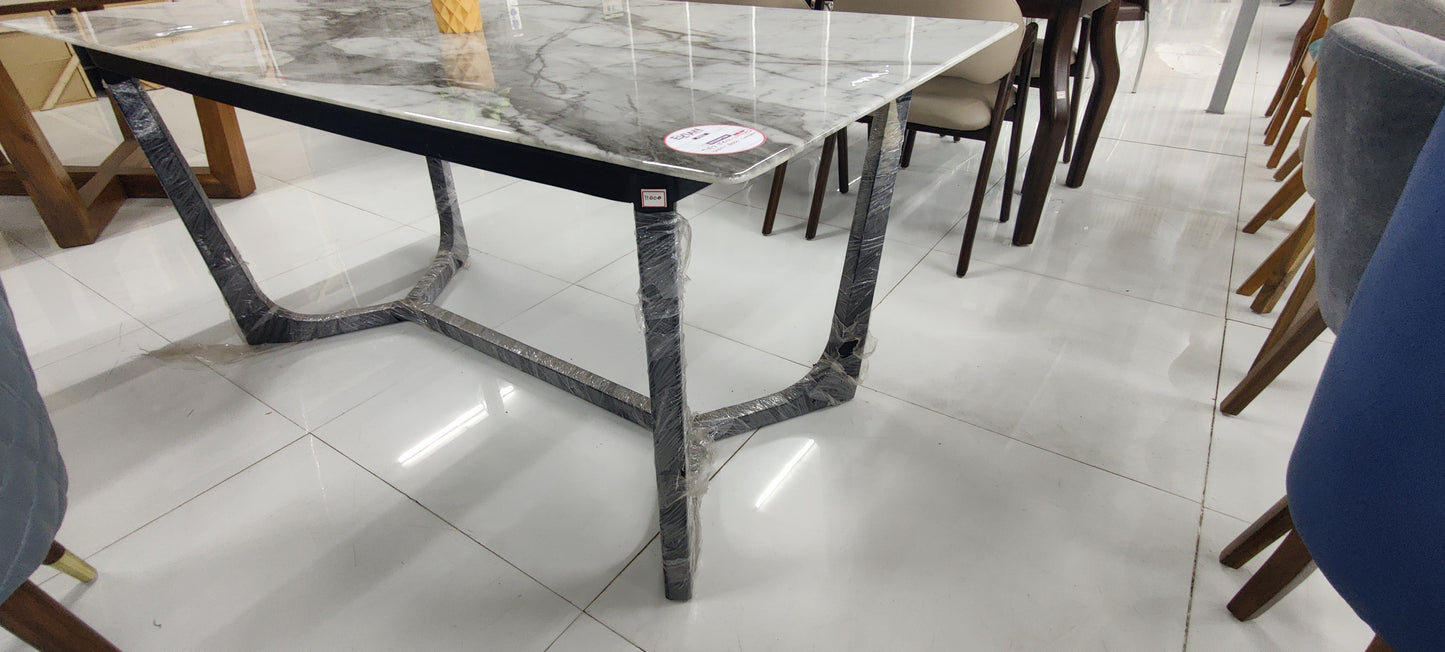 MGR Wooden Base With Marble Top Dining Table