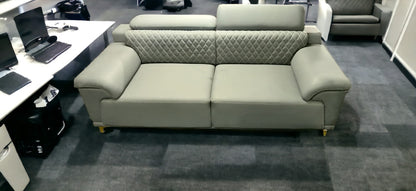 MGR Royal Celeb Rexine 2 Seater Sofa In Cream Colour