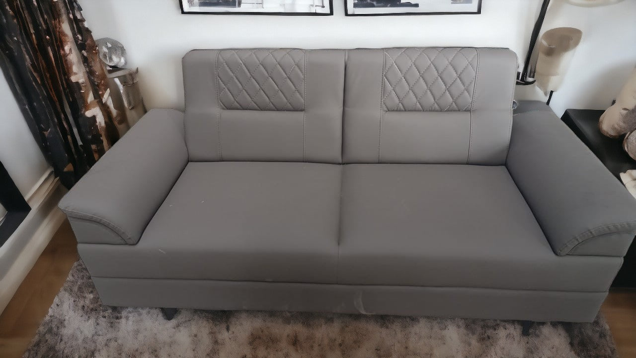 MGR Rexine 2 Seater Sofa In Cream Colour