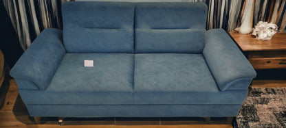 MGR Venue Velvet Fabric Sofa In Blue Colour