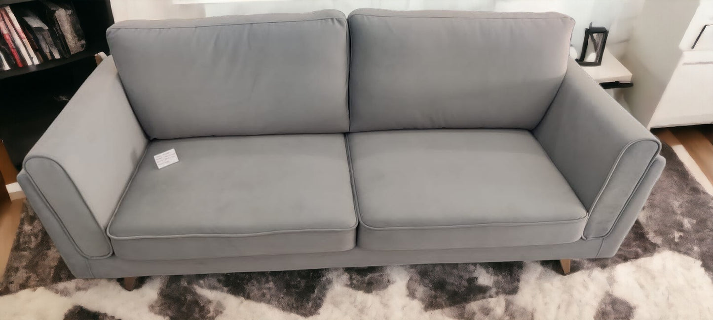 MGR Elevate Velvet Bubble Sofa In Grey Colour With Recron Back