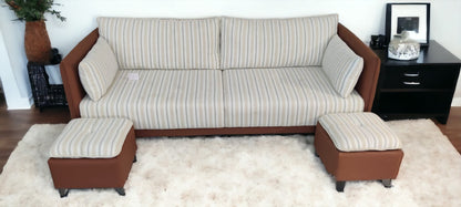 MGR Classic Cotton Fabric Sofa In Ten Or White Colour