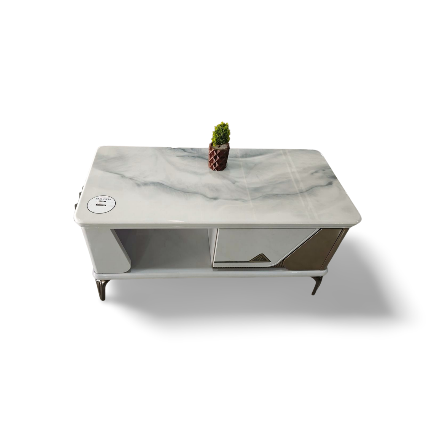 MGR ARTIFICIAL MARBLE TOP, ENGINEERING WOOD BASE CENTER TABLE