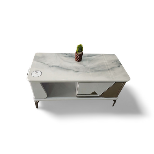 MGR ARTIFICIAL MARBLE TOP, ENGINEERING WOOD BASE CENTER TABLE