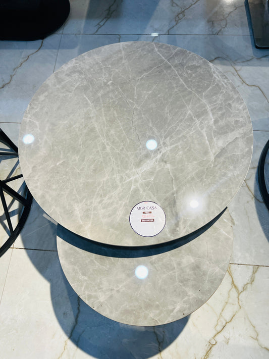 MGR CASA – Modern Grey Ceramic Center Table Set with Elegant Design MGRCASA