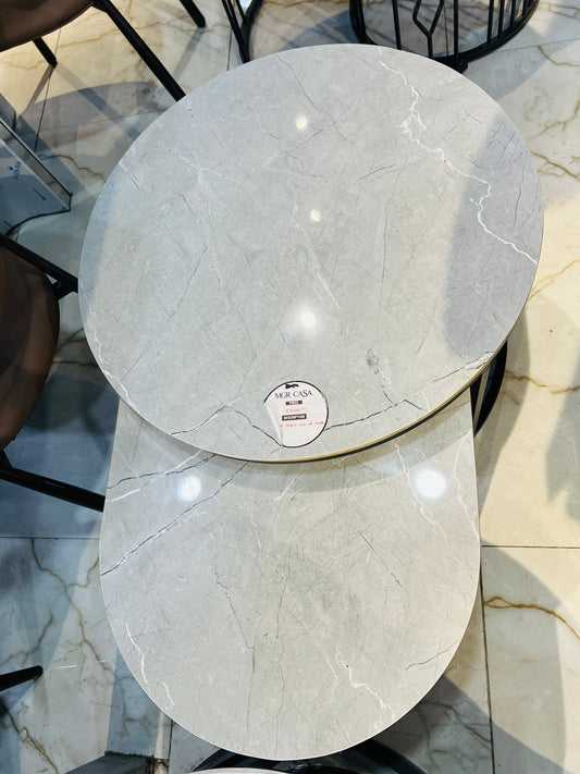 MGR CASA – Stylish Round & Oval Ceramic Center Table Set with Modern Design MGRCASA