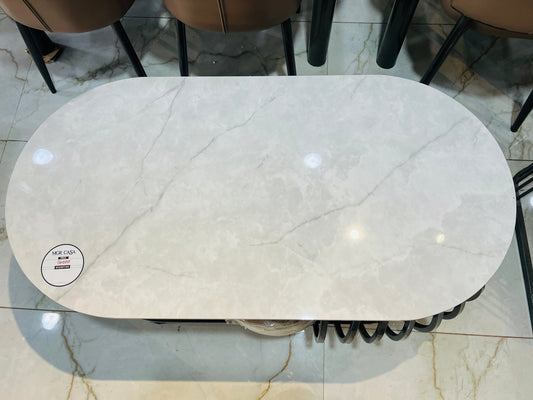 MGR CASA – Elegant Oval Ceramic Top Center Table with Modern Design MGRCASA