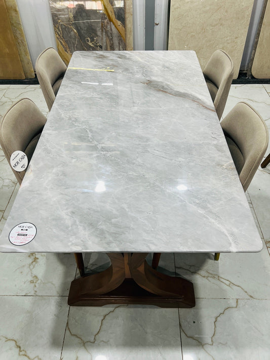 MGR CASA – Unique Gray Natural Marble Dining Set MGRCASA