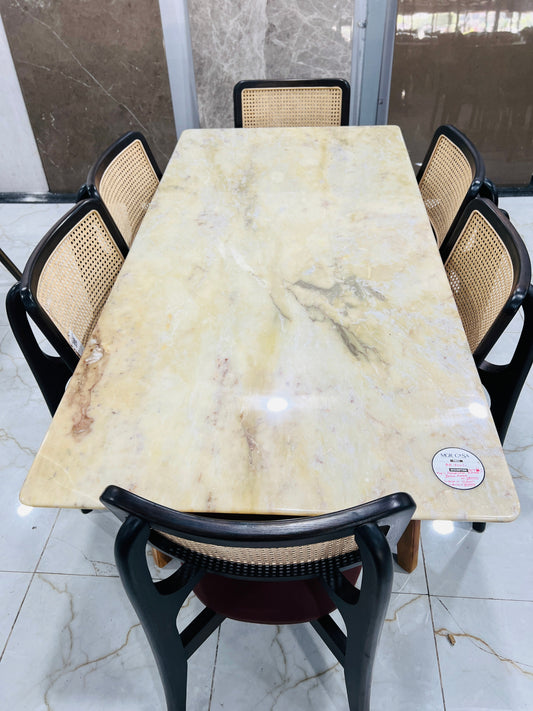 MGR CASA – Unique Yellow Natural Marble Dining Table MGRCASA