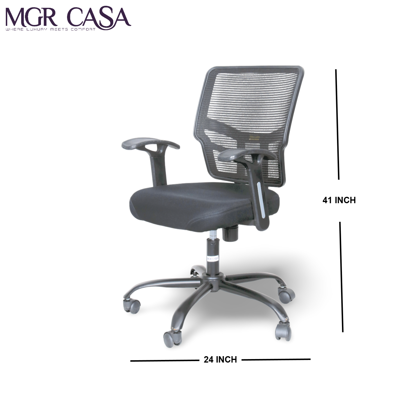 MGR ARREY BLACK MID BACK MESH OFFICE CHAIR