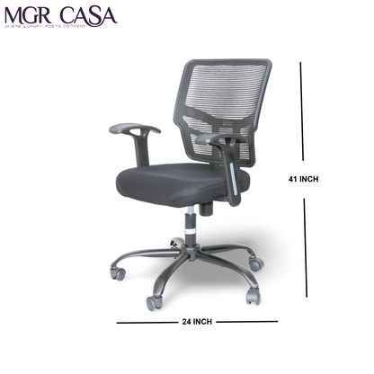 MGR ARREY BLACK MID BACK MESH OFFICE CHAIR
