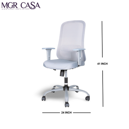 MGR ZOOM GERY MID-BACK MESH OFFICE CHAIR