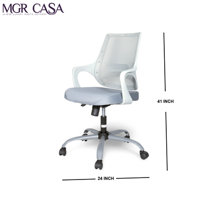MGR MONO GREY MID-BACK MESH OFFICE CHAIR