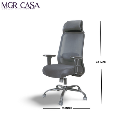 MGR ORION BLACK HIGH BACK MESH OFFICE CHAIR