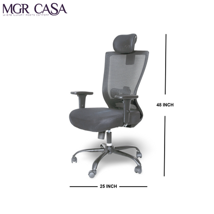 MGR MYSTIC BLACK HIGH BACK MESH OFFICE CHAIR
