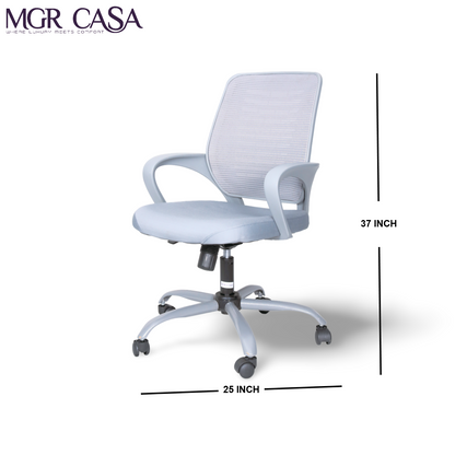 MGR 805 GREY MID BACK MESH OFFICE CHAIR