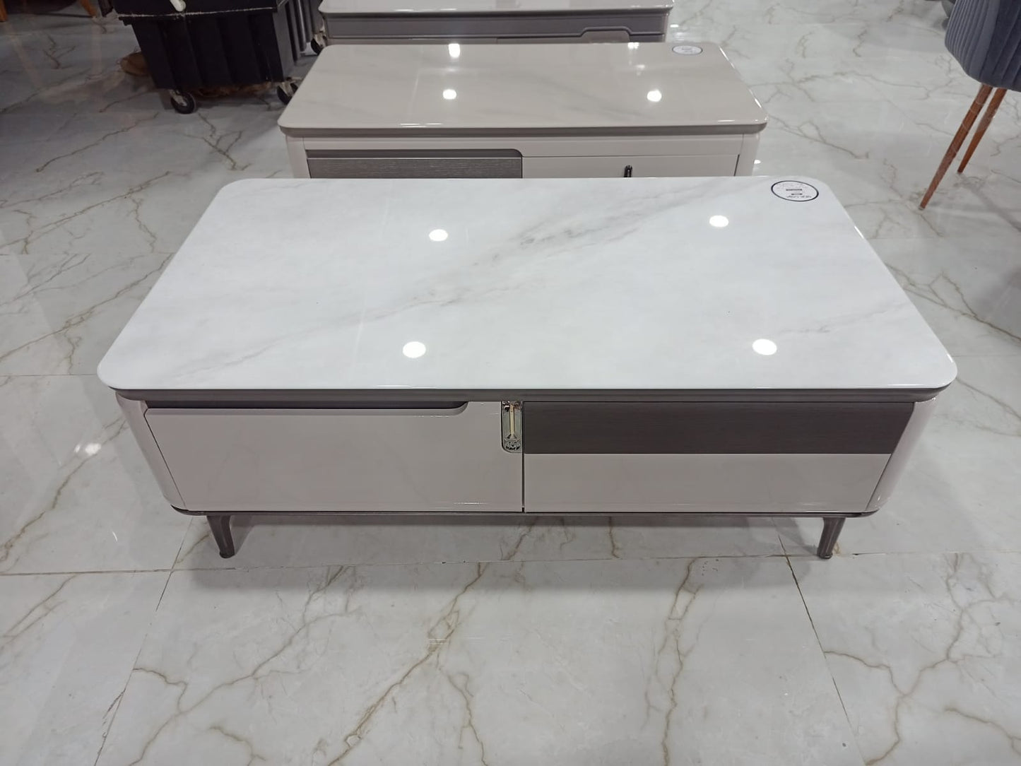 MGR New Marble Top Center Table With Drawer