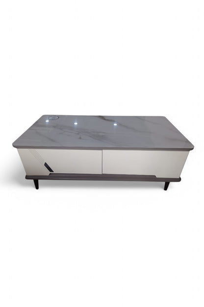 MGR New Center Table With Glass Top With Four Drawer