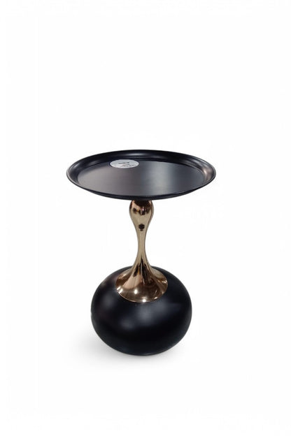 MGR Metal Base New Corner Table In Black Colour