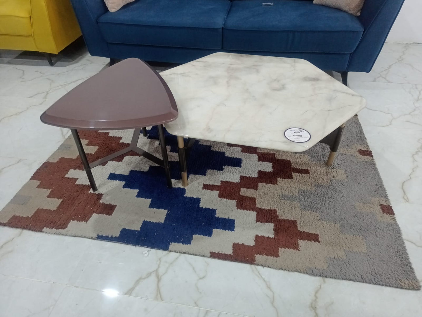 MGR new Center table With marble top Metal base