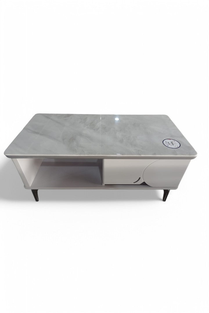 MGR New Glass Top Center Table With MDF Base