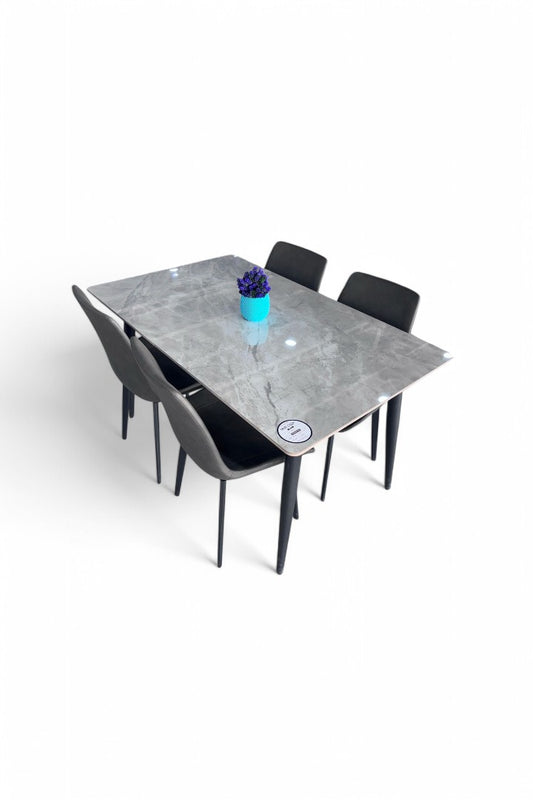 MGR New Four Seater Ceramic Top Dining Table Set