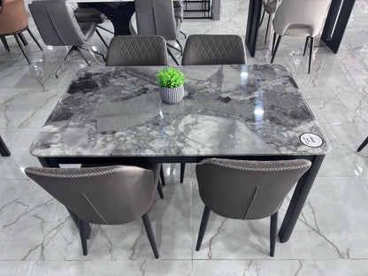 MGR New Marble Top four Seater Dining Table Set