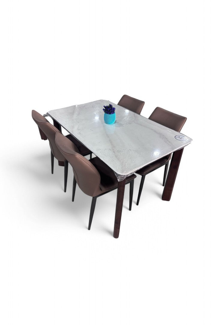 MGR New Four Seater Dining Table Set With Marble Top