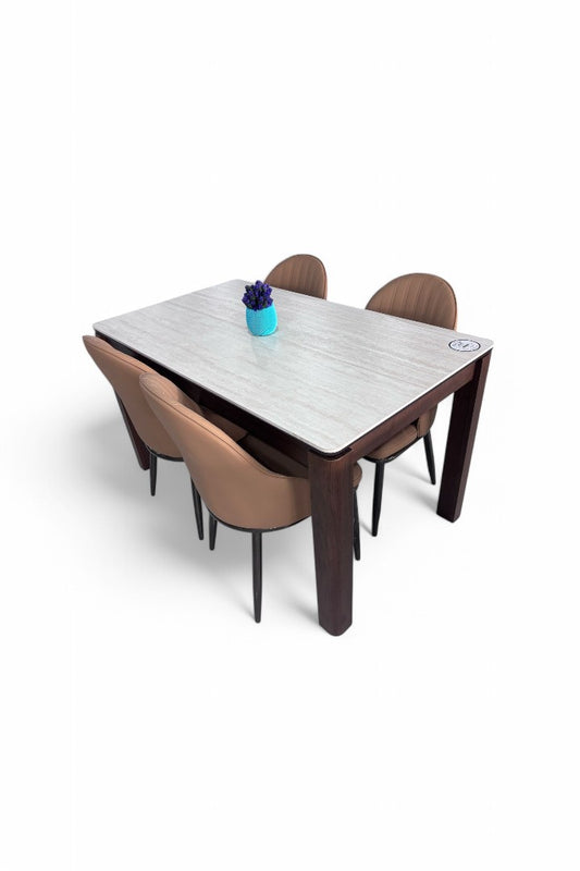 MGR New Four Seater Ceramic top Dining Table Set