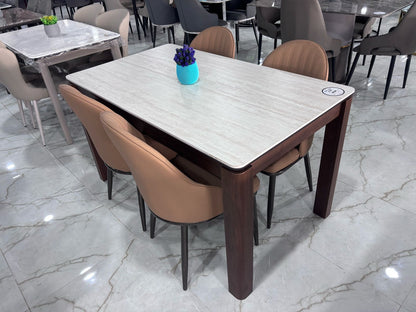 MGR New Four Seater Ceramic top Dining Table Set