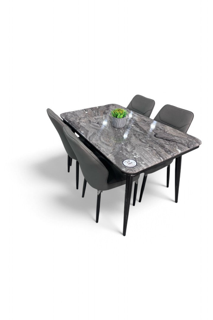 MGR New Four Seater Dining Table Set With Marble Top