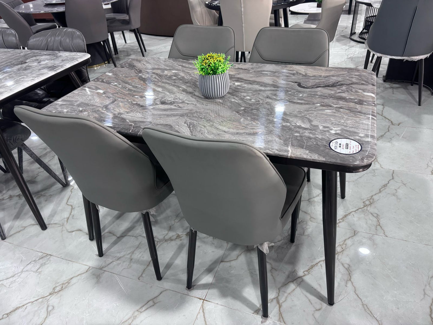 MGR New Four Seater Dining Table Set With Marble Top