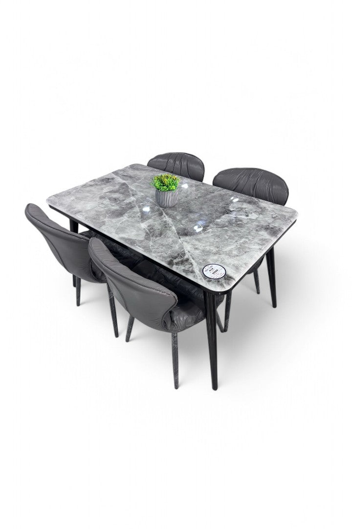 MGR New Four Seater Dining Table Set With Marble Top