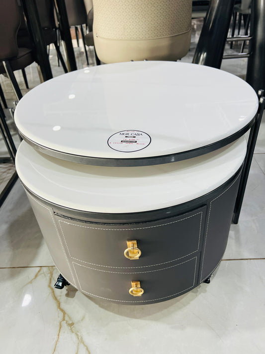 MGR CASA – Elegant Round & Oval Artificial Marble Center Table Set with Unique Design MGRCASA