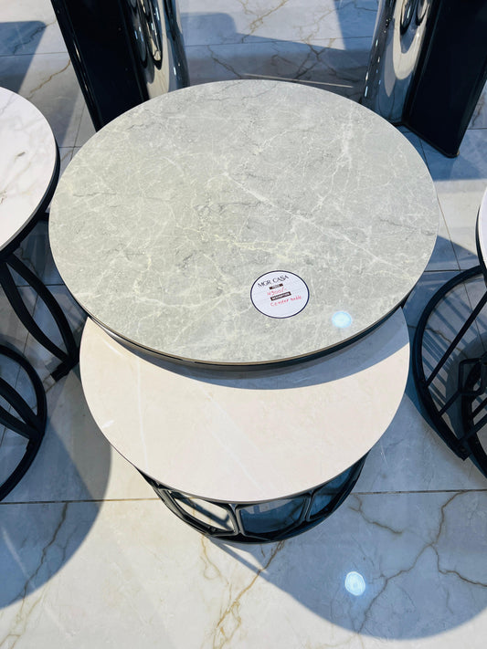 MGR CASA Contrast Colour Match Ceramic Dining Set with Valsadi Saag Wood Base MGRCASA