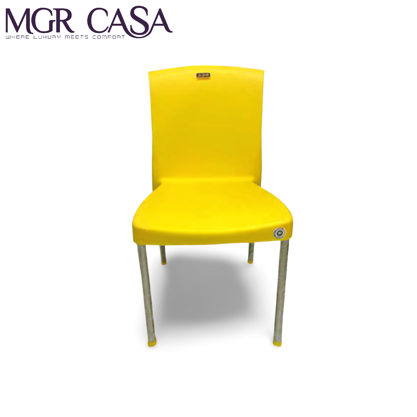 MGR YELLOW ELEGENT CHAIR (STEEL LEG) WITH 1 YEAR GUARANTEE