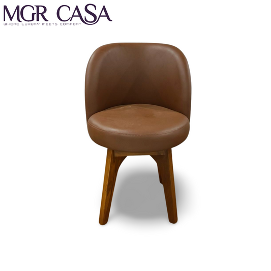 MGR NEW TRANDING TEAK WOOD CUSTOMIZABLE REVOLVING DINING CHAIR