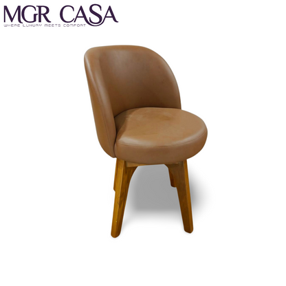 MGR NEW TRANDING TEAK WOOD CUSTOMIZABLE REVOLVING DINING CHAIR