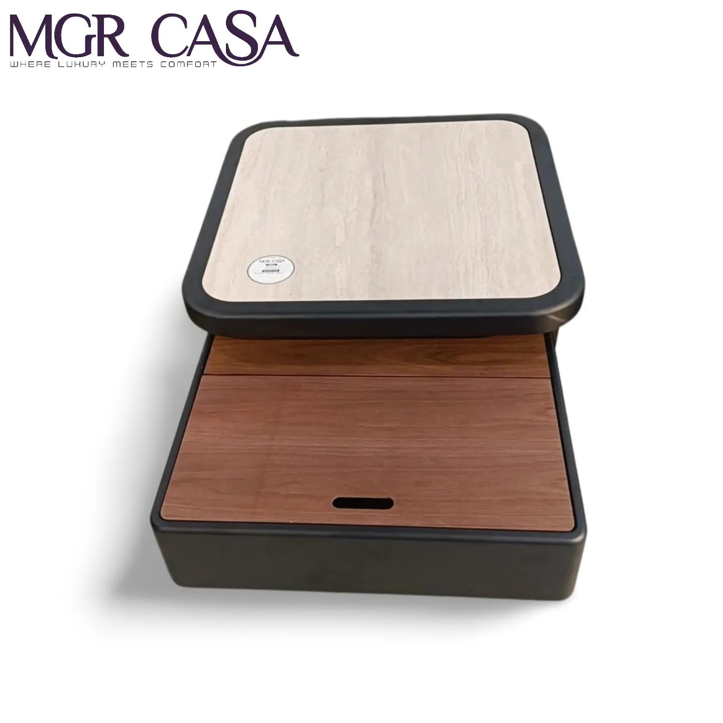 MGR SQUARE WOODEN UNIQUE DESIGN SET OF TWO CENTER TABLE SET MGR CASA