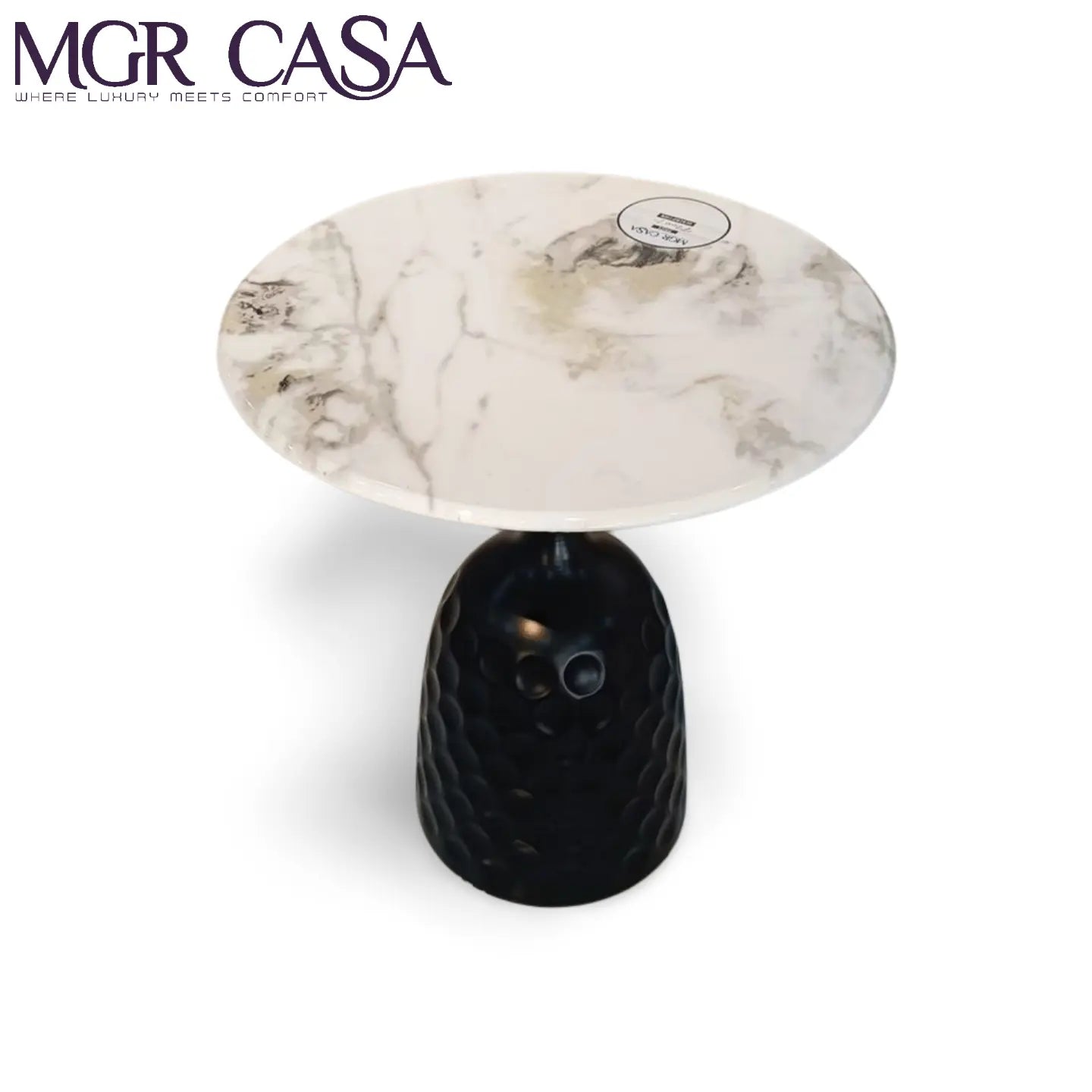 MGR ARTIFICIAL MARBLE TOP METAL BASE CORNER TABLE MGR CASA