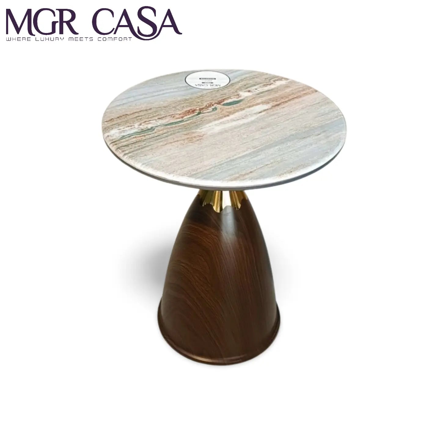 MGR ARTIFICIAL MARBLE TOP METAL BASE CORNER TABLE MGR CASA