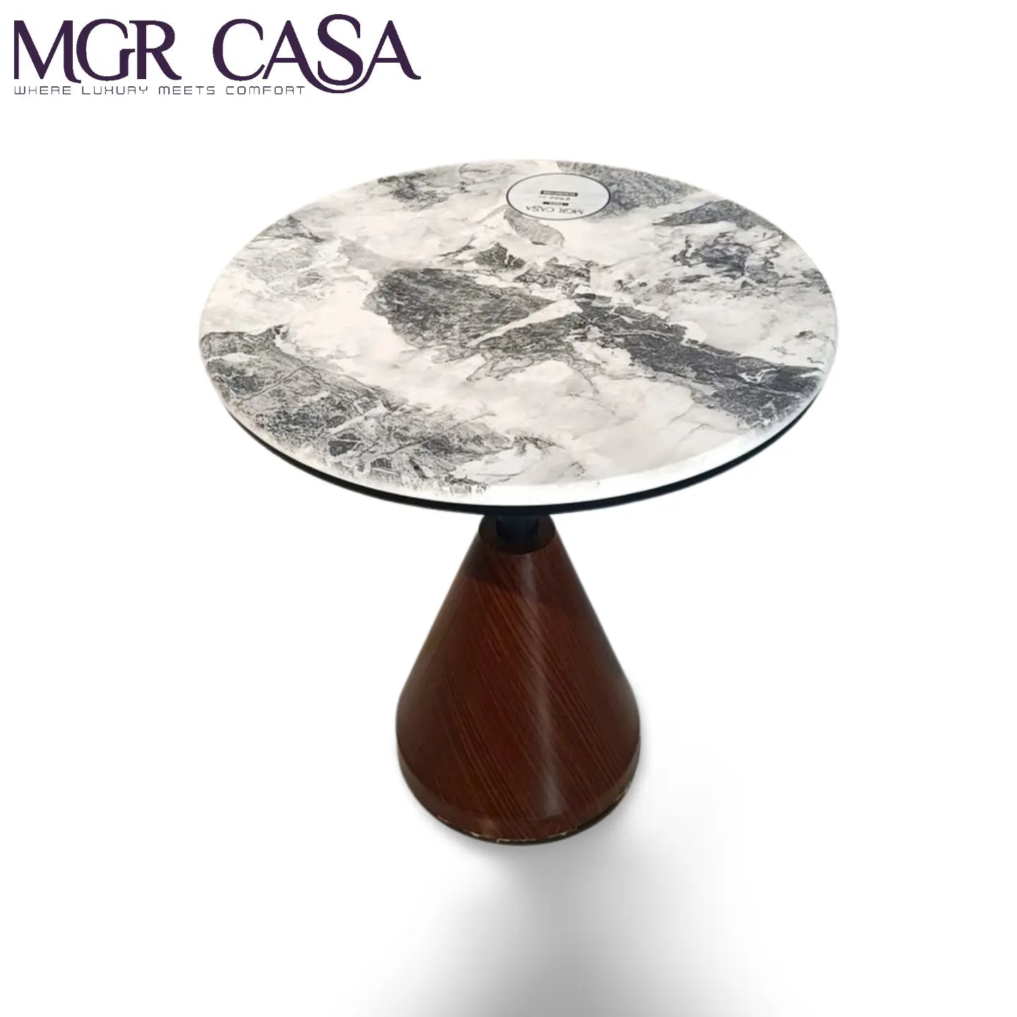 MGR ARTIFICIAL MARBLE TOP METAL BASE CORNER TABLE MGR CASA