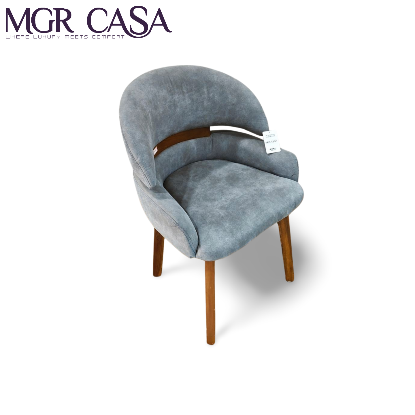 MGR TEAK WOOD FRAME CUSTOMIZABLE FANCY LOOK BACK REST DINING CHAIR
