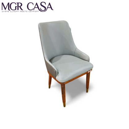 MGR TEAK WOOD FRAME CUSTOMIZABLE HIGH BACK DINING CHAIR