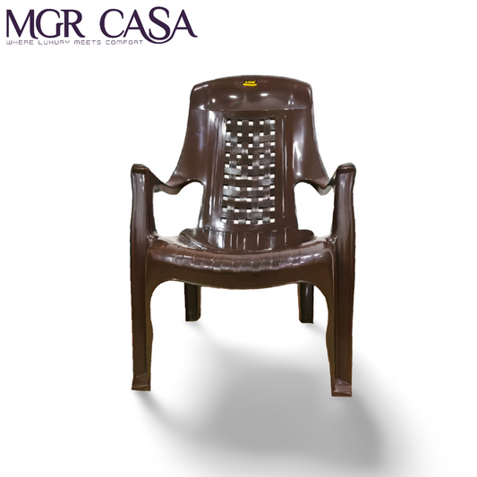 MGR WOODBROWN SEMI VIRGIN ARM CHAIR