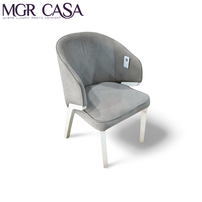 MGR TEAK WOOD FRAME CUSTOMIZABLEARM COVERED DINING CHAIR