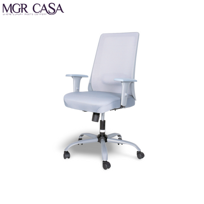 MGR HILITE GREY MID-BACK MESH OFFICE CHAIR