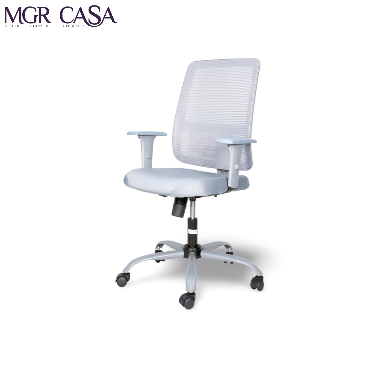 MGR RIO GREY MID-BACK MESH OFFICE CHAIR
