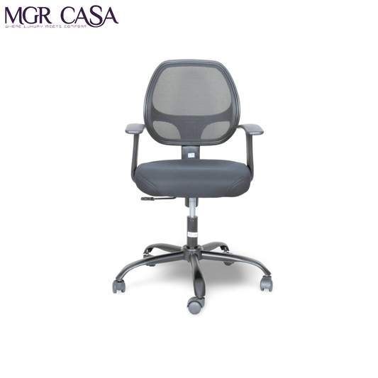 MGR 803 BLACK MID-BACK MESH OFFICE CHAIR